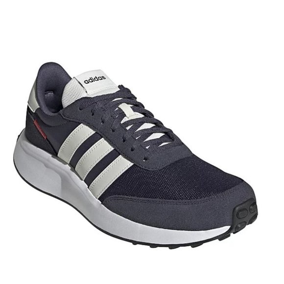Adidas Run 70S Cloudfoam Low Men's Navy Suede Athletic Running Shoes Sneakers - Picture 3 of 5